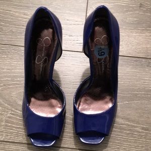 Jessica Simpson patent leather heels open toe